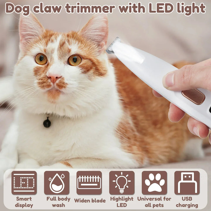 Dog Paw Trimmer with LED Light Fully Waterproof