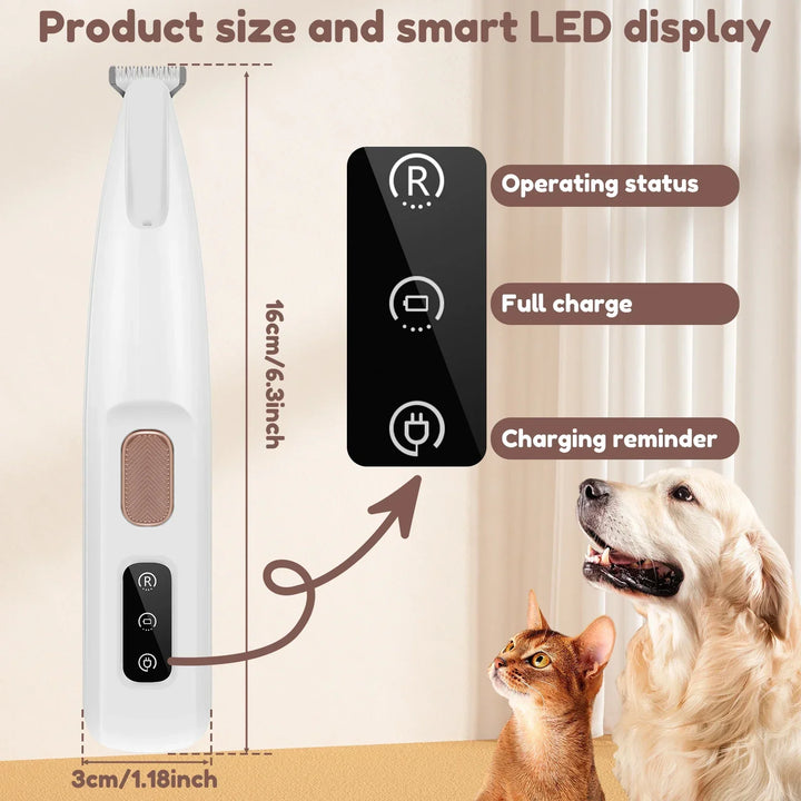 Dog Paw Trimmer with LED Light Fully Waterproof